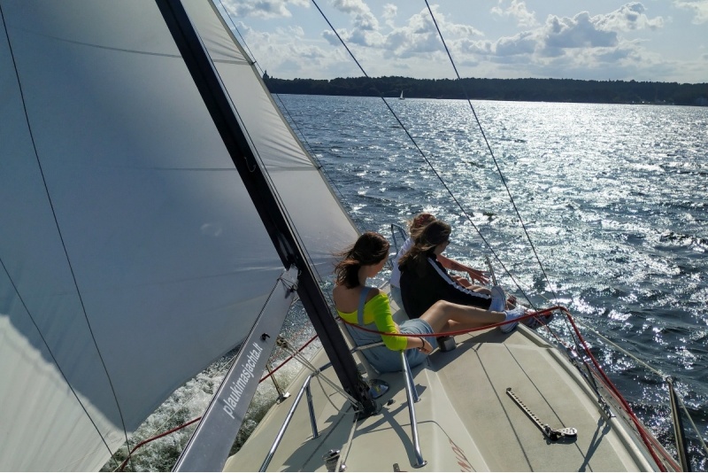 Yachting around Kaunas lagoon