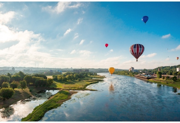 Private balloon flight in Kaunas or Biršton