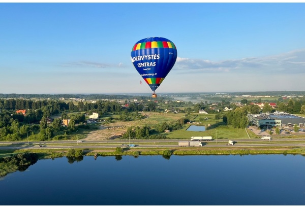 Hot air balloon flight over Klaipėda with "Aviation Center"