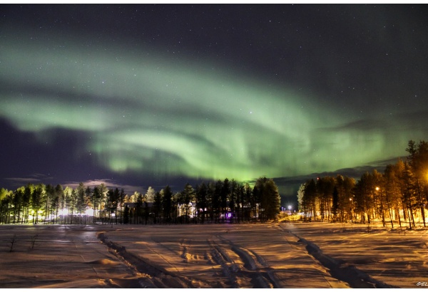 Sledding safari to look for the northern lights for two