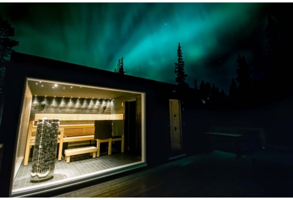 Private use of the glass sauna and outdoor jacuzzi (in winter)