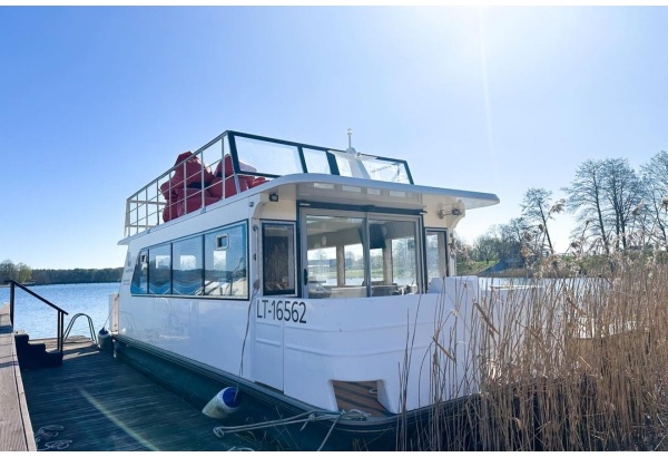 A scenic boat ride for the company in Trakai