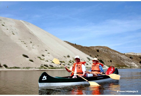 Romantic canoe trip to the unique and beautiful Grobštas bay