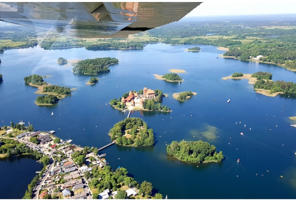 Flight over Trakai castle for two