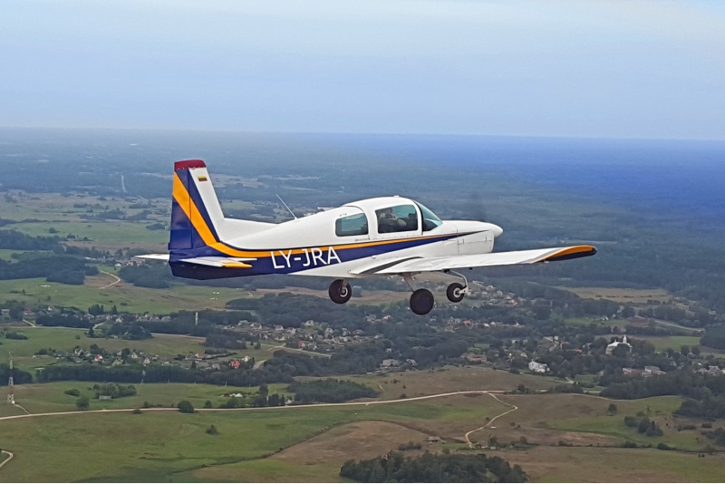 Romantic airplane flight over Kaunas with Aero Pilot